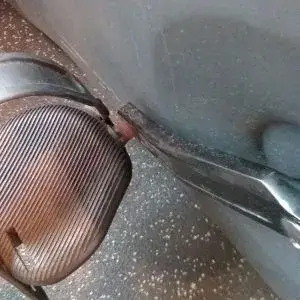 Close-up of dirty fitness equipment