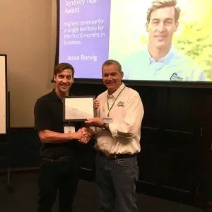 Jesse Rorvig received the Territory Titan Award 